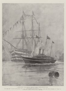 A Message from a Dead Century, the Old Victory Saluting the New King by Henry Charles Seppings Wright
